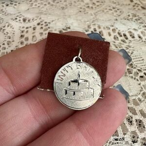 Sterling happy birthday charm